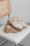 Lug Sole Mary Jane Shoes - Natural