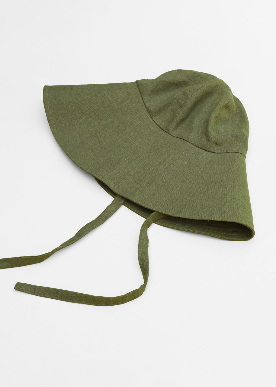 Linen Hat | Moss