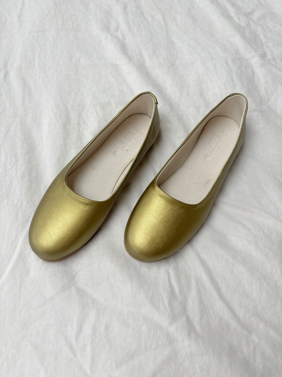 Gold | Cactus Leather Flat
