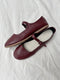 Dark Red | Cactus Leather Mary Jane
