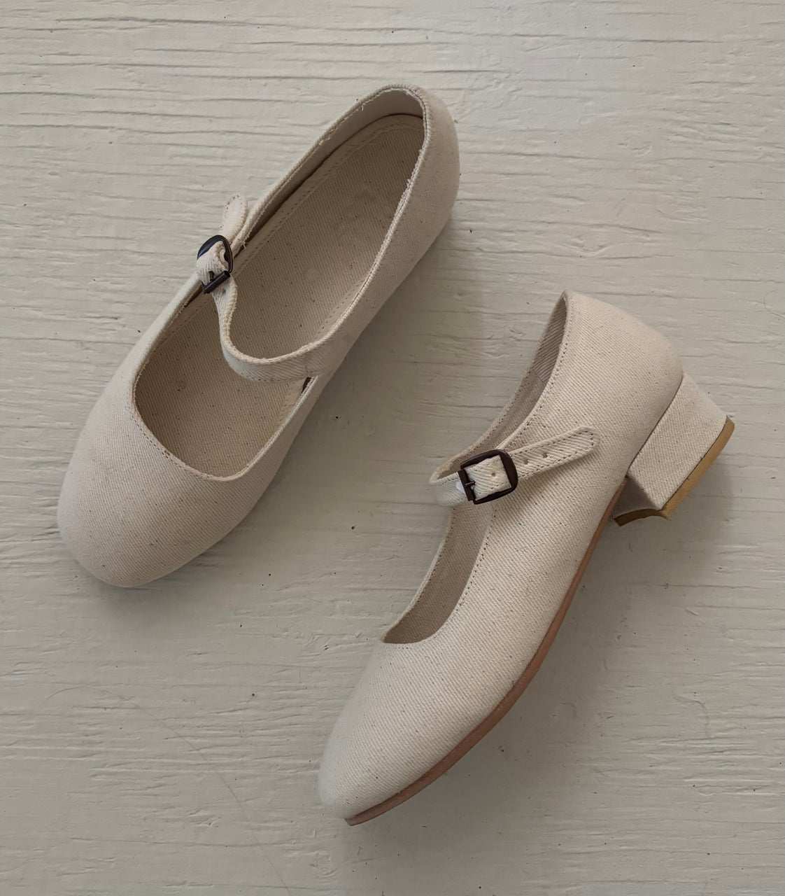 Natural | Heeled Mary Jane