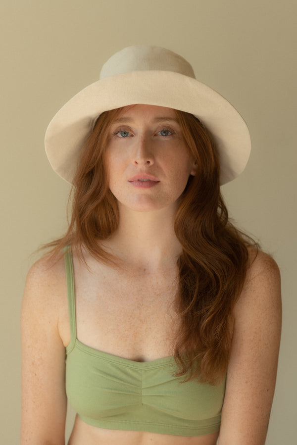 Natural | Short Brim Canvas Hat