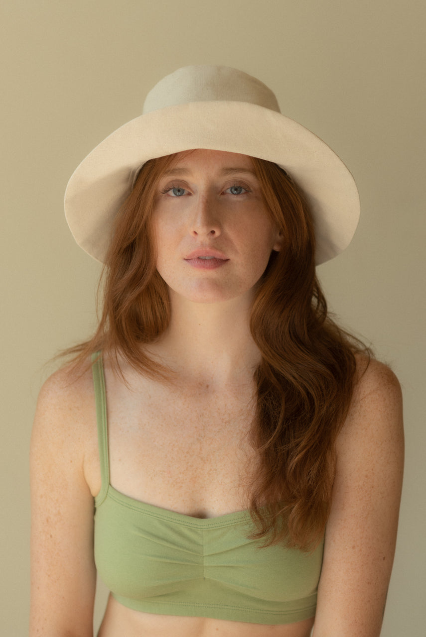 Natural | Short Brim Canvas Hat