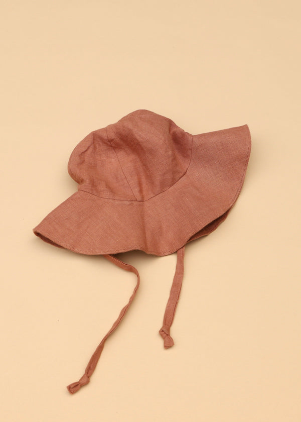 Child’s Linen Sun Hat | Clay