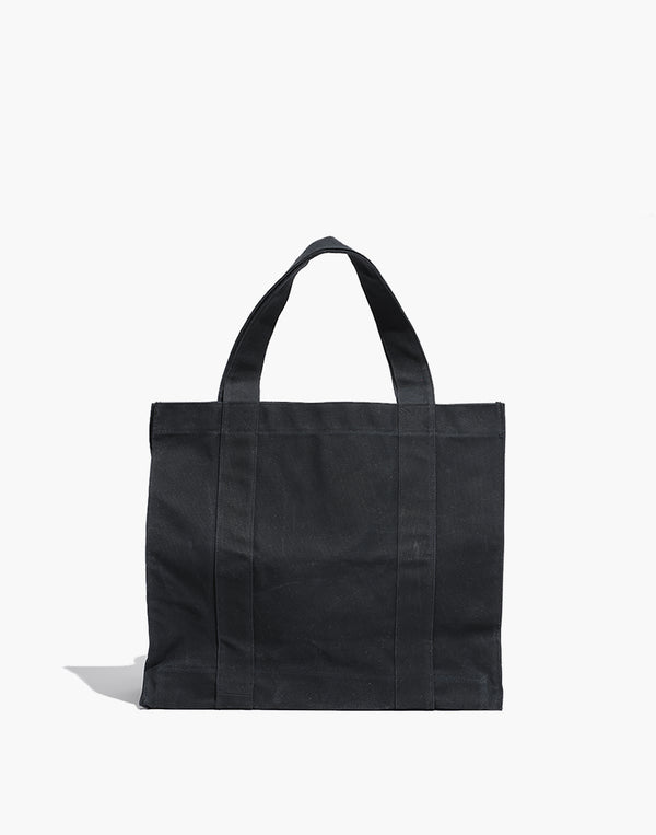 Waxed Canvas Tote | Black